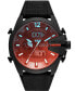 ფოტო #1 პროდუქტის Men's Mega Chief Black Silicone Strap Watch 51mm