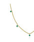 AJ by ALEV Seven Dangling Emeralds Necklace