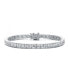 ფოტო #1 პროდუქტის White Gold Plated with Clear Cubic Zirconias Tennis Bracelet