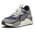 Фото #2 товара Puma RsX Suede Lace Up Mens Blue, Grey Sneakers Athletic Shoes 39117613
