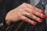 Фото #6 товара Тройное стальное позолоченное кольцо