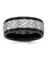 Фото #1 товара Stainless Steel Brushed Black IP-plated 8mm Grooved Band Ring