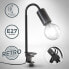 Фото #3 товара B.K.Licht - Desk Lamp with Cable Switch, Swivelling, Clampable, Clamp Lamp, Bedside Lamp, Reading Light, Children, Office Lamp, Reading Lamp, 47.7 x 4.2 cm, Black