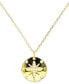 ფოტო #1 პროდუქტის Cubic Zirconia Sand Dollar Pendant Necklace in 14k Gold-Plated Sterling Silver, 18" +2" extender