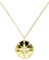 Фото #1 товара Macy's cubic Zirconia Sand Dollar Pendant Necklace in 14k Gold-Plated Sterling Silver, 18" +2" extender