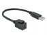 Фото #1 товара Delock 86378 - Flat - Black - USB C - USB A - Female - Male