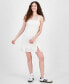 ფოტო #1 პროდუქტის Juniors' Lace Trim Mini Dress