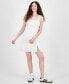 Фото #1 товара Juniors' Lace Trim Mini Dress