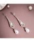 ფოტო #2 პროდუქტის Women's Silver Dazzling Drop Earrings