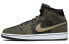 Фото #1 товара Кроссовки Nike Air Jordan 1 Mid Military Olive (W) (Хаки, Черный)