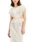 Фото #4 товара Women's Twist-Front Solid-Crochet Midi Cover-Up, Created for Macy's