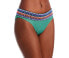 Фото #1 товара Peixoto Womens Zoni Contrast Trim Bikini Bottom Swimwear Green Size Small