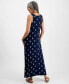 Фото #2 товара Women's Printed Sleeveless Knit Maxi Dress, Created for Macy's