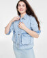 ფოტო #2 პროდუქტის Women's Denim Chore Jacket, Created for Macy's