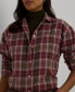 ფოტო #3 პროდუქტის Women's Checked Plaid Shirt