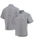 Фото #1 товара Men's Gray LSU Tigers Tamiami Omni-Shade Button-Down Shirt