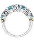 EFFY® Blue Topaz Statement Ring (3-1/2 ct. t.w.) in Sterling Silver & 18k Gold