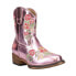 Фото #4 товара Roper Riley Floral Snip Toe Cowboy Toddler Girls Pink Casual Boots 09-017-1566-