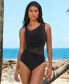 Фото #3 товара Illusionist Azura Allover-Slimming One-Piece Swimsuit