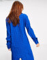 Esmee Exclusive beach textured shirt in cobalt blue