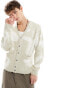 Obey luka splatter cardigan in off white