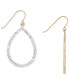 ფოტო #1 პროდუქტის Crystal Pavé Open Teardrop Drop Earrings in 10k Gold