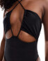 The Frolic bay cut out cross front swimsuit in black