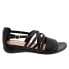 Фото #1 товара Softwalk Tula S2009-001 Womens Black Leather Strap Sandals Shoes 6