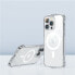 Magnetyczne etui do iPhone 14 Pro Max pancerny pokrowiec z haczykami podstawką przezroczysty