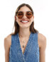 Фото #1 товара AIRE cosmic love heart sunglasses in tan