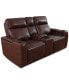 Фото #1 товара Greymel 74" Zero Gravity Leather Loveseat with Console and Power Headrests, Created for Macy's