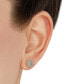 ფოტო #3 პროდუქტის Diamond Cut Round Stud Earrings in 10k Two-Tone Gold