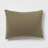 Фото #4 товара King Modern Jersey Comforter and Sham Set Dark Olive Green Heather - Threshold