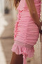 Фото #3 товара Плиссированное платье с воланами ZARA