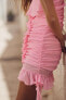 Pleated dress with ruffles