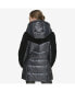 Фото #8 товара Women's Varna Velvet Mixed Quilted Puffer Jacket Within Attached Hood