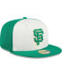 Фото #1 товара Men's White/Green San Francisco Giants 2024 St. Patrick's Day 59FIFTY Fitted Hat