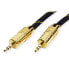 Фото #3 товара ROLINE GOLD 3.5mm Audio Connetion Cable - Male - Male 10.0m - 3.5mm - Male - 3.5mm - Male - 10 m - Black - Gold