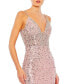 Фото #4 товара Women's Embellished Plunge Neck Sleeveless Trumpet Gown