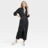 Фото #2 товара Women's Long Sleeve Denim Maxi Dress - Universal Thread Black Wash 00