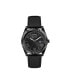 ფოტო #1 პროდუქტის Men's Black Leather Strap Day-Date Watch 42mm