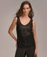 ფოტო #1 პროდუქტის Women's Sequined Knit Tank Top