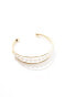 ASOS DESIGN 14k gold plated cuff bracelet with faux pearl insert