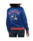ფოტო #2 პროდუქტის Women's Royal New York Giants Full Count Satin Full-Snap Varsity Jacket