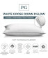 Фото #2 товара White Goose Down Soft Density Stomach Sleeper Pillow with 100% Certified RDS Down, and Removable Pillow Protector, Full/Queen