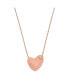 ფოტო #1 პროდუქტის Women's Sofie Sea Glass Pink Heart-Shaped Pendant Necklace, SKJ1803791