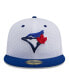 Фото #3 товара Men's White Toronto Blue Jays Throwback Mesh 59FIFTY Fitted Hat