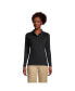 Women's School Uniform Long Sleeve Feminine Fit Interlock Polo Shirt