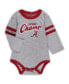 Фото #2 товара Infant Boys and Girls Crimson, Gray Alabama Crimson Tide Little Kicker Long Sleeve Bodysuit and Sweatpants Set