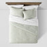 Фото #2 товара King Washed Cotton Sateen Comforter & Sham Set Sage - Threshold